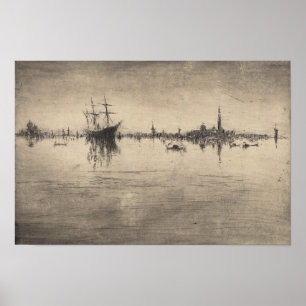 Affiche James Whistler - Nocturne, de Venise