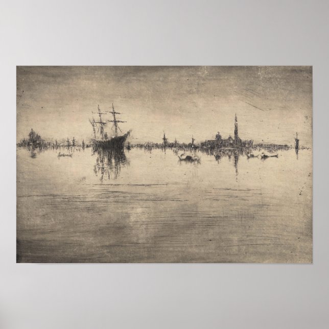 Affiche James Whistler - Nocturne, de Venise (Devant)