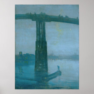 Affiche James Whistler - Nocturne, Old Battersea Bridge