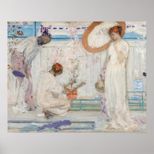 Affiche James Whistler - Symphonie Blanche, Trois Jeunes F