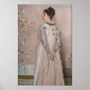 Affiche James Whistler - Symphonie en couleur chair et ros