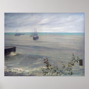 Affiche James Whistler - Symphonie en gris et vert