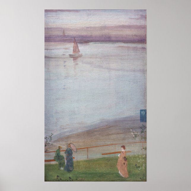 Affiche James Whistler - Variations en violet et vert (Devant)