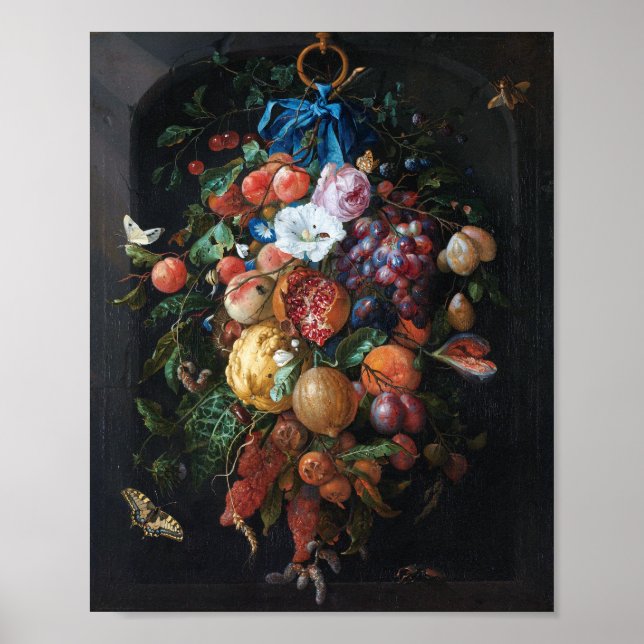 Affiche Jan Davidsz de Heem, Festoon de Fruits et Fleurs (Devant)