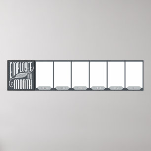 Affiche JAN-JUN employé du mois affichage photo