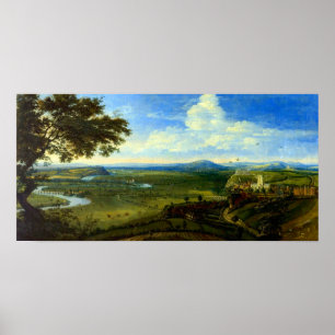 Affiche Jan Siberechts Vue de Nottingham de l'est