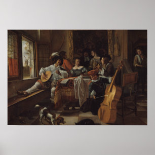 Affiche Jan Steen - Le Concert Familial