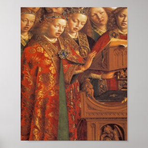 Affiche Jan Van Eyck - Le Retable Gand -Singer Angel