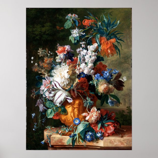 Affiche Jan van Huysum Bouquet of Flowers in an Urn (Devant)