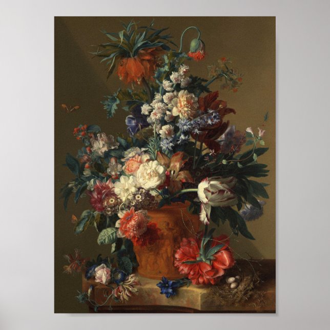 Affiche Jan Van Huysum - Vase De Fleurs (Devant)