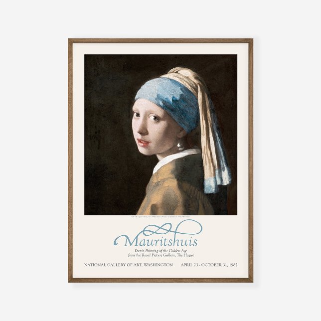Affiche Jan Vermeer Girl avec une perle d'oreille de l'exp (Créateur téléchargé)