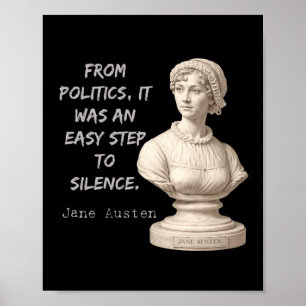 Affiche Jane Austen - De la politique au silence