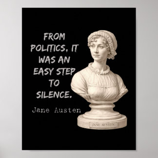 Affiche Jane Austen - De la politique au silence