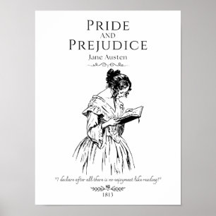 Affiche Jane Austen Lecture Citation De Littérature