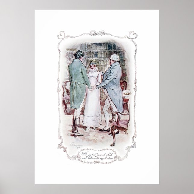 Affiche Jane Austen Mansfield Park Illustration Imprimer (Devant)