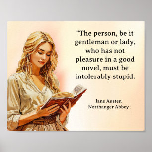 Affiche Jane Austen - Northanger Abbey Citation de lecture