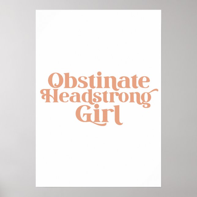 Affiche Jane Austen Obstinate Headstrong Girl (Devant)