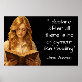 Affiche Jane Austen Reading quote
