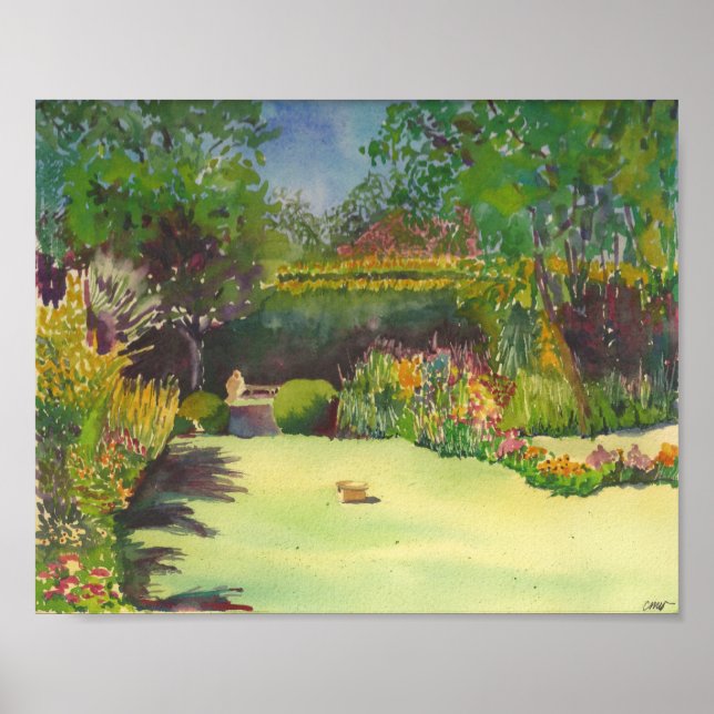 Affiche Jane Austen's Garden II Aquarelle Imprimer (Devant)