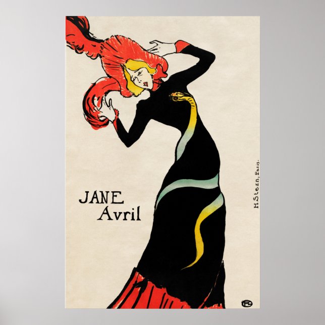 Affiche Jane Avril (1899) par Henri de Toulouse-Lautrec (Devant)