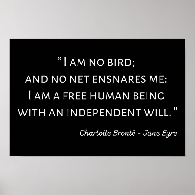 Affiche Jane Eyre Citation II - Style classique (Devant)