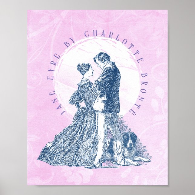 Affiche Jane Eyre et Edward Rochester avec Pilot Pink (Devant)