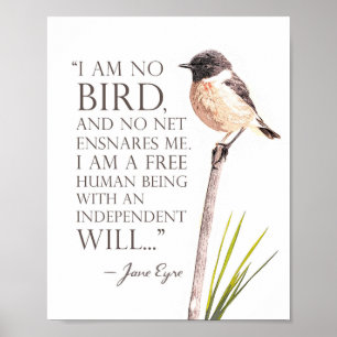 Affiche Jane Eyre - I Am No Bird - Brown Bird