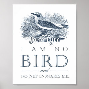 Affiche Jane Eyre - I Am No Bird - Vintage Bird