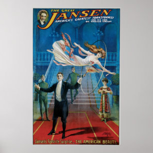 Affiche Jansen ~ La Grande Loi Magique Vintage