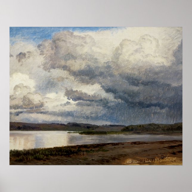 Affiche Janus la Cour - Vue sur le lac Julso, Danemark (Devant)