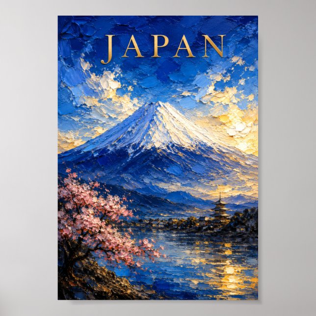 Affiche Japan: Scenic Spring Mount Fuji Art Souvenir (Devant)