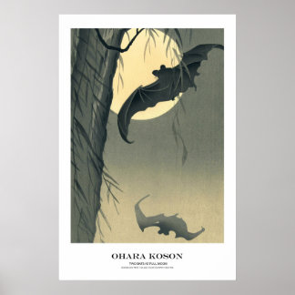 Affiche Japanese Art Print - Ohara Koson - Bats