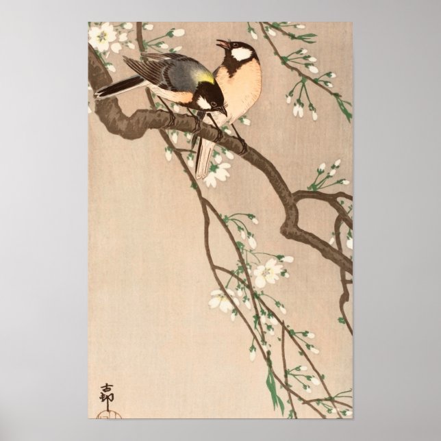 Affiche Japanese Asian Bird Chickadee Songbird (Devant)
