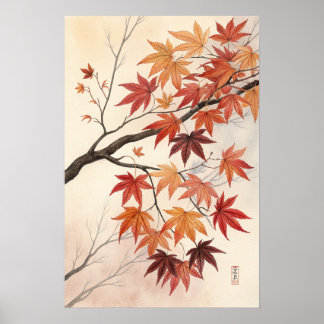Affiche Japanese Maple Autumn