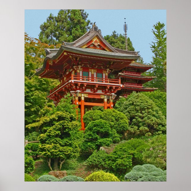 Affiche Japanese Pagoda photo painting (Devant)