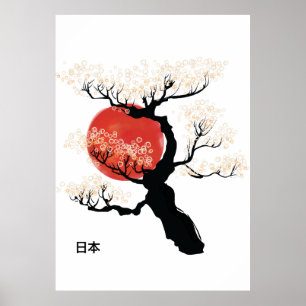 Affiche Japon Bonsai