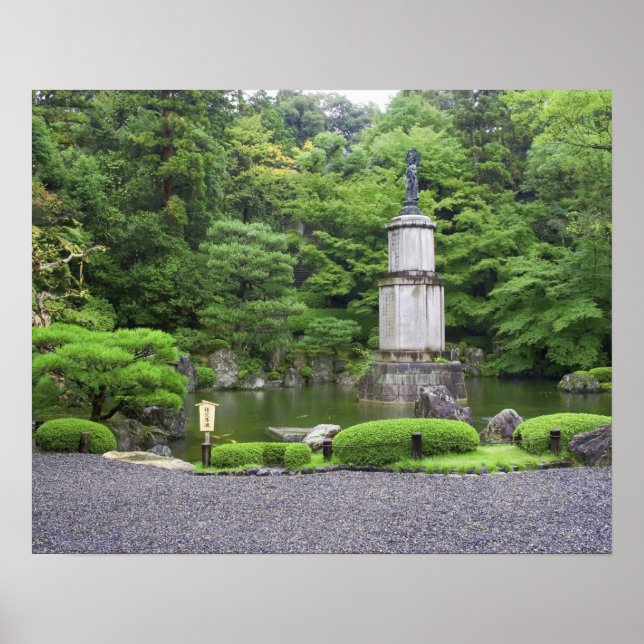 Affiche Japon, Kyoto, Jardin de pierre scilent (Devant)