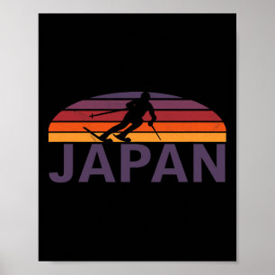 Affiche Japon Niseko Hokkaido Island Station de ski Snowbo
