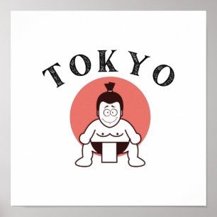 Affiche Japon Sumo Tokyo - Fils du soleil