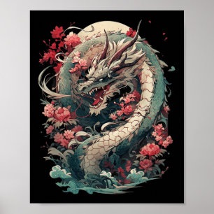 Affiche Japonais esthétique Dragon japonais Art japonais T