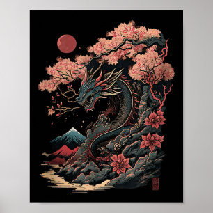 Affiche Japonais esthétique Dragon japonais Art japonais T