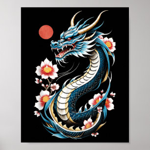 Affiche Japonais esthétique Dragon japonais Art japonais T