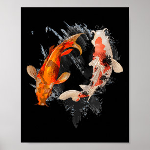 Affiche Japonais Koi Fish I Koi Carp Pond Japon Tattoo