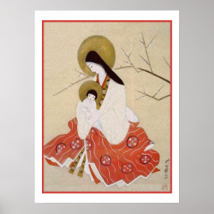Affiche Japonais Madonna et cru d'enfant