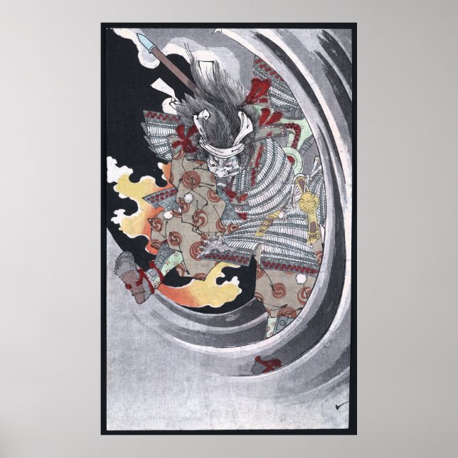 Affiche Japonais Ukiyo-e Yokai Ghost par Yoshitoshi (Devant)
