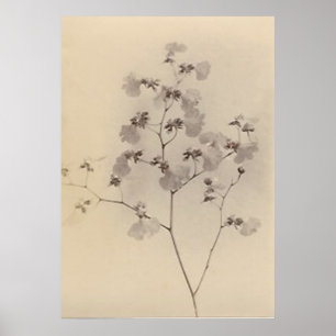 Affiche japonaise de fleurs de cerisier