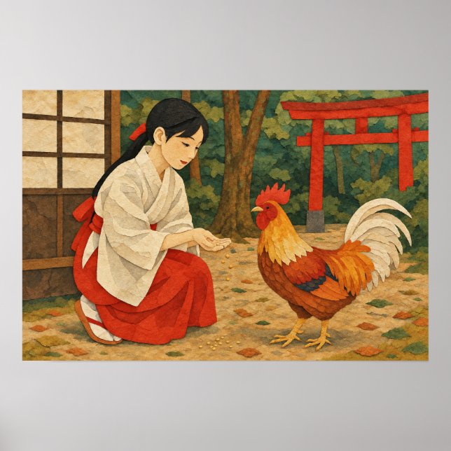 Affiche japonaise de style Chigiri-e représentant  (Devant)