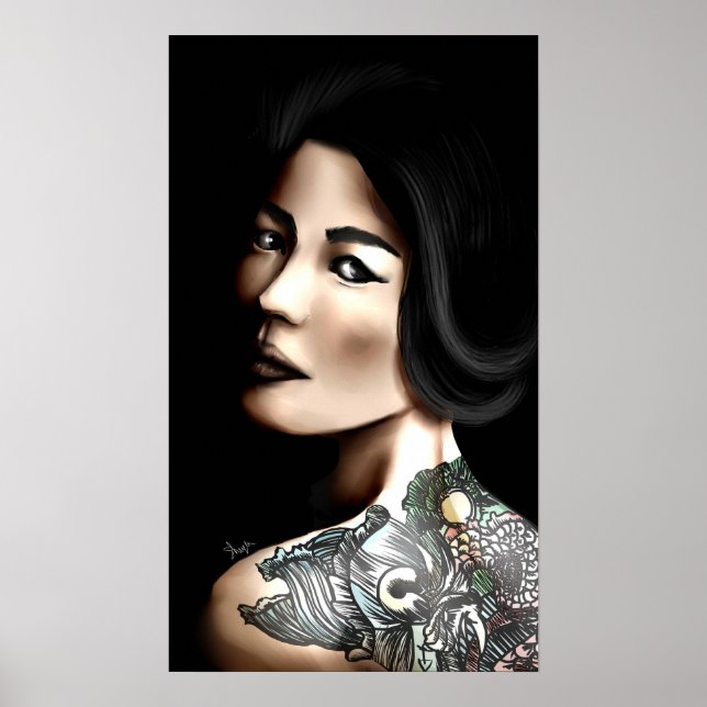 Affiche Japonaise tatouée (Devant)