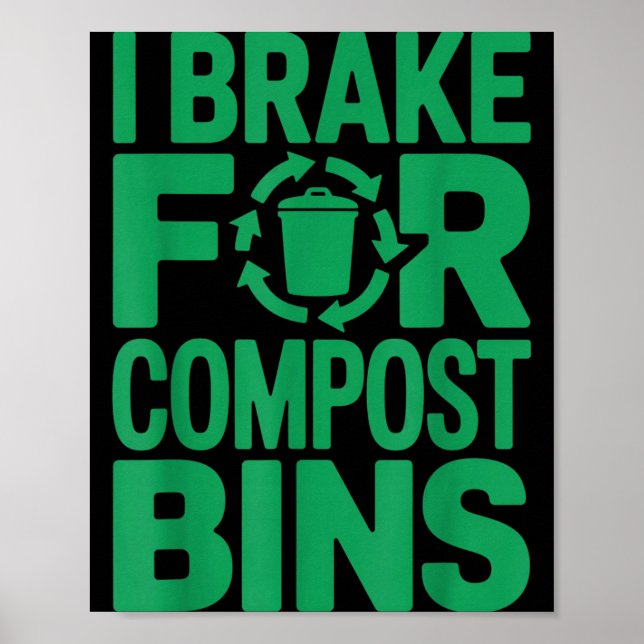 Affiche J'applique les freins pour les bacs à compost cita (Devant)