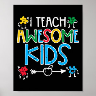 Affiche J'Apprends À Des Enfants Awesome Enseignant Sensib